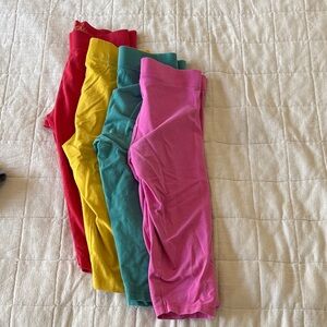 Mini Boden Vibrant Kids capri legging Set - Red, Yellow, Green, Pink